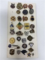 Small Vintage Pin Collection- Auto, Military,