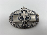 Sterling WW2 US Army Combat Medic Badge Pin