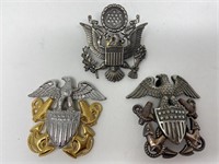 Set of 3 Large US Army Hat Pins