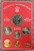 1981 " The Royal Wedding Year" Coin Set