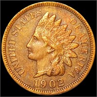 1902 Indian Head Penny NEARLY UNCIRCULATED