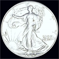 1942-D Walking Half Dollar CLOSELY UNCIRCULATED