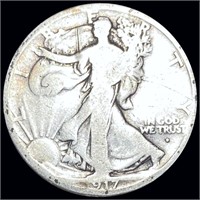 1917-D Walking Half Dollar NICELY CIRCULATED