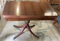 Antique 1940s. Mahogany side table, with an open