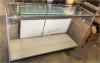 Store display case, glass front top and sides,