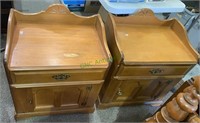 2 Side tables or bedside tables, One drawer and