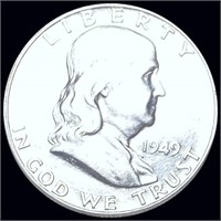 1949-D Franklin Half Dollar CLOSELY UNCIRCULATED