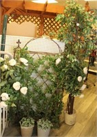 (1) indoor trestle with artificial ivy on it and