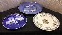 Decorative plates, three different decorative