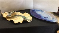 Platters, decorative serving platters, one
