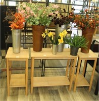 (3) decorative display tables with (5)
