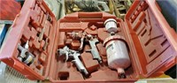 Spray gun kit in case