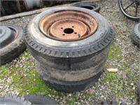 3 TRAILER TIRES AND RIMS