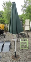 GREEN UMBRELLA AND STAND