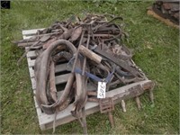 2 sets of older harness  & curry combs