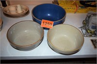 4 Crock Bowls (some w/ chips)