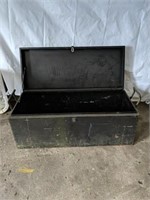 Vintage Large metal tool Box 
48"long  29"wide