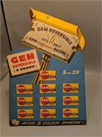 Vintage GEM Reversible Razor Display
12"x8.5"