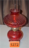 Red Glass Kerosene Lamp