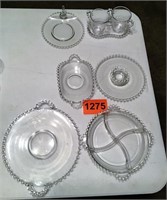 8 pcs Hobnail Glassware