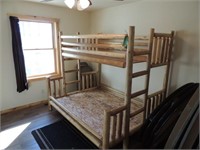 Log Bunk Bed - Twin over Full