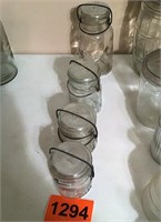 4 Assorted Vintage Tight Seal Jars