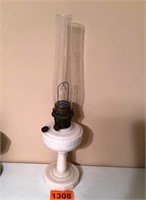 1 Milk Glass Kerosene Lamp