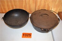 2 Cast Iron Pots