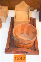 Wood Tray, Bucket & Box