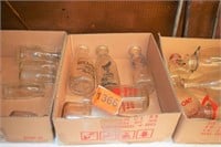 3 Boxes - Glass Milk Bottles