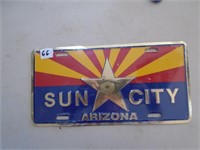 Sun - City Arizona Licence Plate