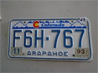 Colorado Licence Plate