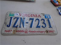 Virginia Licence Plate