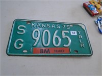 Kansas Trailer Licence Plate  75
