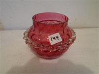 4" Cranberry Colored Vase