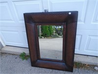 38" x 30 " Mirror Leather look Frame