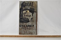 Chesney Coal Advertising Metal Sign
