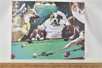 Dogs Playing Pool Sign NEW