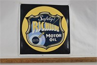 Rich Lube Motor Oil Sign Porcelain