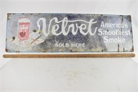 Original Porcelain Velvet Sign