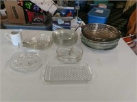 Pie Plates & Glassware Lot