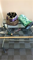 Gardening bag and tools & 
Topsy Turvey