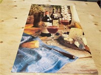 VINTAGE WINE & CHEESE POSTER 36 x 24"