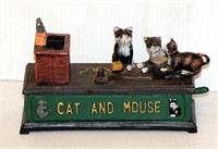 Cat & Mouse Cast Iron Mechanical Bank