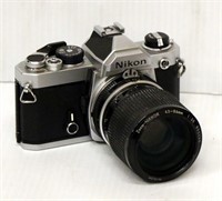 Vintage Nikon FM 35mm SLR Camera w 43-86mm Lens