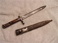 Vintage Bayonette Knife w/ Metal Sheath