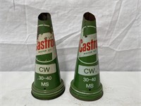 2 x Castrol CW tin oil bottle tops