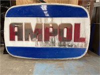 Original Ampol embossed light box lens
