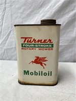 Mobiloil Turner rotary mower 1 1/2 pint tin