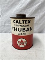 Caltex universal Thuban quart oil tin